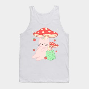 Kawaii Kittycorn Strawberry Frog Mushroom Cottagecore Tank Top